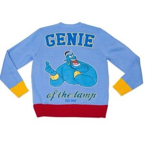 NWT Cakeworthy Genie Varsity Cardigan Sweater Adult Medium Aladdin